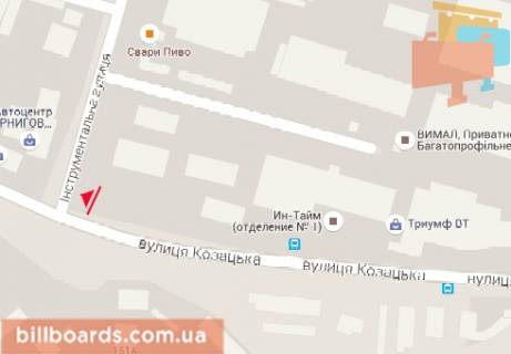 Prismatron, Prism  in Chernihiv Kazackaa st. - Instrumental'naa st., 3 - 163136 scheme