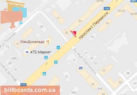 Scrolller, Scroll  in Chernihiv Pobedy av., 82 - Kirponosa st. - 163133 scheme