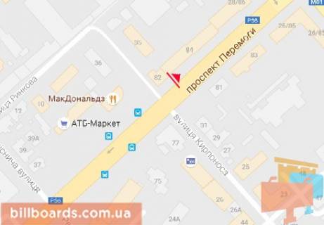 Scrolller, Scroll  in Chernihiv Pobedy av., 82 - Kirponosa st. - 163135 scheme