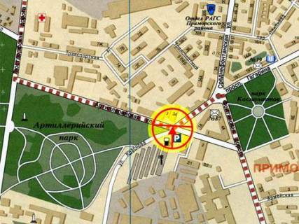 Prismatron, Prism + in Odessa, 3x6  Артилерійська вул. - Краснова вул., в центр - 560610 scheme
