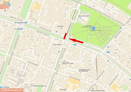 Scrolller, Scroll A in Dnipro (Dnipropetrovsk), 3,14х2,32  av.Lesi Ukrainki (av.Puskina) - av.Oleksandra Pola, "Kvitkovij rinok", roller 3.14h2.32 - 174084 scheme
