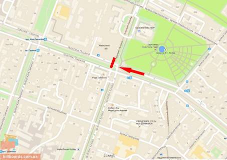 Scrolller, Scroll A in Dnipro (Dnipropetrovsk), 3,14х2,32  av.Lesi Ukrainki (av.Puskina) - av.Oleksandra Pola, "Kvitkovij rinok", roller 3.14h2.32 - 174088 scheme