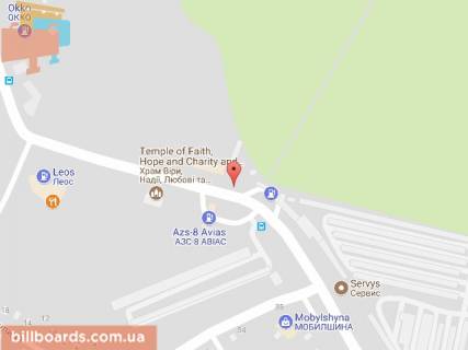 Billboard B in Dnipro (Dnipropetrovsk), 6х3  st. M. Lisicenko (Geroiv Grom. vijni), po dorozi vid TRC KARAVAN, poruc ATB scheme