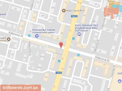 Prismatron, Prism B in Dnipro (Dnipropetrovsk) Slobozans'kij av. (kolis. Gazeti "Pravda" av.), 87 - Kalinova st., 11B - 154155 scheme