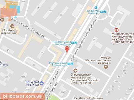 Prismatron, Prism A in Dnipro (Dnipropetrovsk), 6х3  prosp. B. Hmel'nic'kogo (Ger. Stalingrada) perehresta z st. L. Stromcova (Vakulencuka), bila svitloforu - 168721 scheme