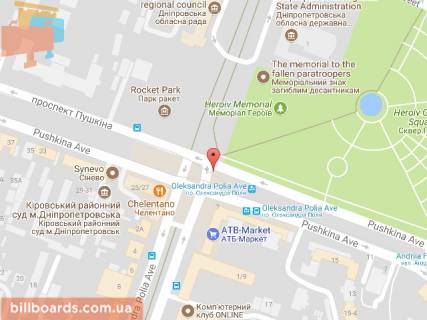 Scrolller, Scroll A in Dnipro (Dnipropetrovsk), 3.14х2.32  prosp. Puskina, 21 - prosp. O. Pola (Kirova), bila svitlofora na zupinci, bila svitloforu - 168740 scheme