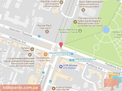 Scrolller, Scroll A in Dnipro (Dnipropetrovsk), 3.14х2.32  prosp. Puskina, 21 - prosp. O. Pola (Kirova), bila svitlofora na zupinci, bila svitloforu - 168744 scheme