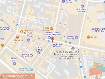 Scrolller, Scroll A in Dnipro (Dnipropetrovsk), 3.14х2.32  st. Glinki - st. Evropejs'ka (Mironova) (pl. Evropejs'ka), v napramku MOST SITI, bila svitloforu - 168907 scheme