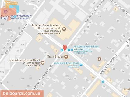 Backlight B in Dnipro (Dnipropetrovsk), 3.14х2.32  st. Cernisevs'kogo - st. Zukovs'kogo, v napramku vid TC NAGORKA, bila svitlofora scheme