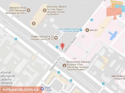 Scrolller, Scroll A in Dnipro (Dnipropetrovsk), 3.14х2.32  prosp. D. Avornic'kogo (K. Marksa) - pl. Soborna (Zovtneva), bila svitlofora - 169027 scheme