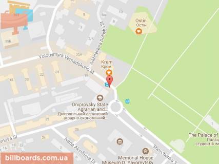 Backlight B in Dnipro (Dnipropetrovsk), 3.14х2.32  st. V. Vernads'kogo (Dzerzins'kogo), 37B, napram ruhu do centru scheme