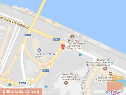 Prismatron, Prism A in Dnipro (Dnipropetrovsk) Siceslavs'ka Naberezna st. (kolis. Naberezna Lenina st.), Navproti budinku 31a - 154176 scheme