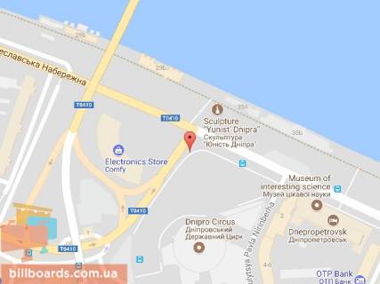 Prismatron, Prism A in Dnipro (Dnipropetrovsk) Siceslavs'ka Naberezna st. (kolis. Naberezna Lenina st.), Navproti budinku 31a - 154177 scheme