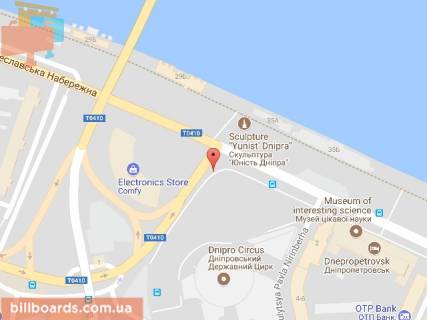 Prismatron, Prism A in Dnipro (Dnipropetrovsk) Siceslavs'ka Naberezna st. (kolis. Naberezna Lenina st.), Navproti budinku 31a - 154178 scheme