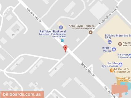 Billboard B in Dnipro (Dnipropetrovsk), 6х3  prov. Festival'nij, navproti bud. 22, navproti TC "Karavan" scheme