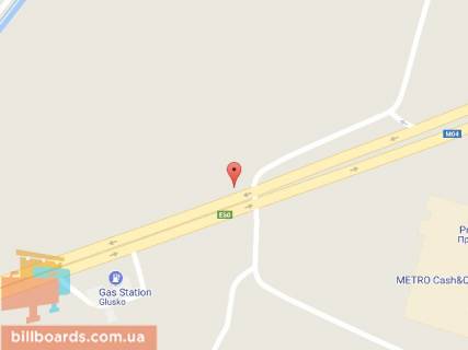 Billboard B in Pidgorodne, 6х3  Avtodoroga M04 (Donec'ke sose, Epicentr), bila svitlofora scheme