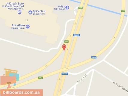 Billboard A in Pidgorodne, 6х3  Avtodoroga M04 (Donec'ke sose, v'izd do mista zi storoni Povlogradu, Epicentr) scheme