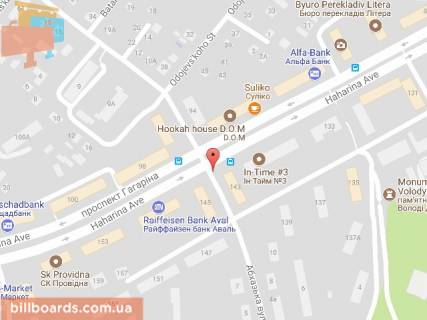 Citylight B in Dnipro (Dnipropetrovsk) Gagarina av., 143 - Abhazskaa st., 10 scheme