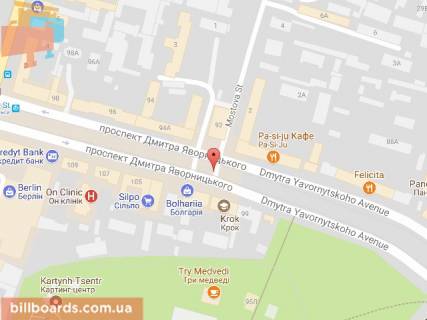 Citylight A in Dnipro (Dnipropetrovsk) Avornickogo av. (byvs. Marksa av.), 101 scheme