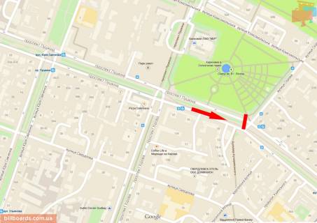 Scrolller, Scroll A in Dnipro (Dnipropetrovsk), 4х3  av.Puskina - st.Andria Fabra, skver Geroiv, roller 4h3 - 174100 scheme