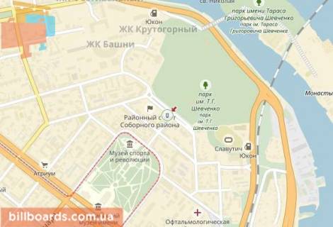 Citylight B in Dnipro (Dnipropetrovsk) Avornickogo st., 5 - Sevcenko pl. scheme