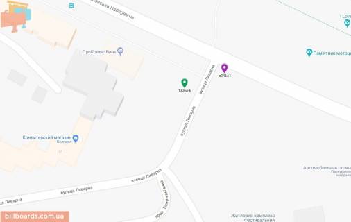 Backlight B in Dnipro (Dnipropetrovsk), 3.14х2.32  st. Siceslavs'ka Naberezna - st. Livarna scheme