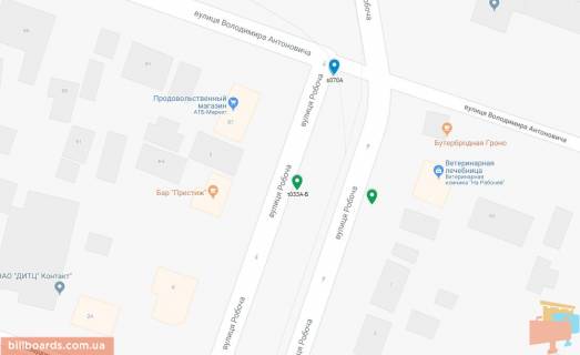 Billboard A in Dnipro (Dnipropetrovsk), 6х3  st. Roboca, 8, ruh z centru scheme