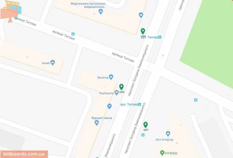 Scrolller, Scroll A in Dnipro (Dnipropetrovsk), 3.14х2.32  prosp. Bogdana Hmel'nic'kogo - st. Titova, bud. No1, bila svitloforu - 169466 scheme