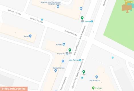 Scrolller, Scroll A in Dnipro (Dnipropetrovsk), 3.14х2.32  prosp. Bogdana Hmel'nic'kogo - st. Titova, bud. No1, bila svitloforu - 169469 scheme