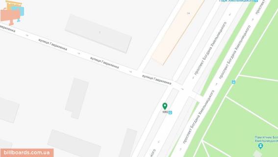 Billboard A in Dnipro (Dnipropetrovsk), 6х3  prosp. Bogdana Hmel'nic'kogo (Geroiv Stalingrada) - st. Gavrilenka, ruh do st.Titova, bila svitloforu scheme