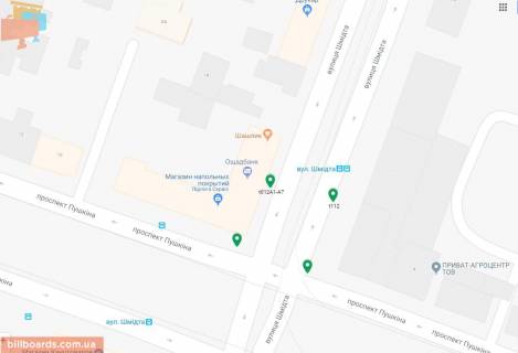 Backlight B in Dnipro (Dnipropetrovsk), 3.14х2.32  st. Smidta - prosp. Puskina, bila svitloforu scheme