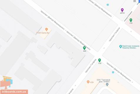 Scrolller, Scroll A in Dnipro (Dnipropetrovsk), 3.14х2.32  prosp. Dmitra Avornic'kogo - prosp. Gagarina, ruh u bik nabereznoi pered pehrestam na svitlofori - 169363 scheme