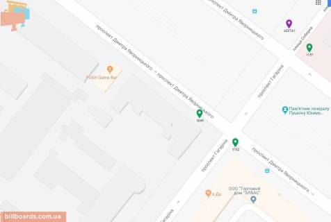 Scrolller, Scroll A in Dnipro (Dnipropetrovsk), 3.14х2.32  prosp. Dmitra Avornic'kogo - prosp. Gagarina, ruh u bik nabereznoi pered pehrestam na svitlofori - 169364 scheme