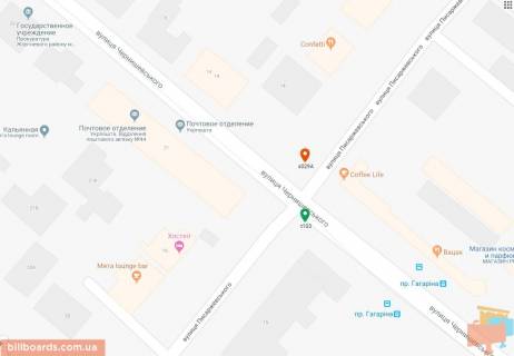 Backlight A in Dnipro (Dnipropetrovsk), 3.14х2.32  st. Cernisevs'kogo - st. Pisarzevs'kogo scheme