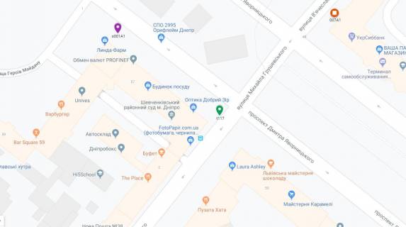 Scrolller, Scroll A in Dnipro (Dnipropetrovsk), 3.14х2.32  prosp. Dmitra Avornic'kogo - st. Mihajla Grusevs'kogo, na svitlofori, ruh z centru vgoru v napramku prosp. B.Hmel'nic'kogo - 181507 scheme