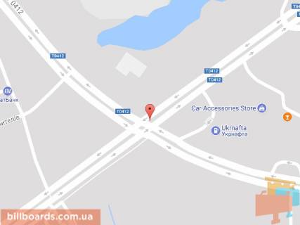 Billboard A in Kam'yanske (Dniprodzerzhinsk), 6х3  Elizavetivs'ke sose, na rozdilovij smuzi, ruh z pravogo na livij bereg, z dambi scheme