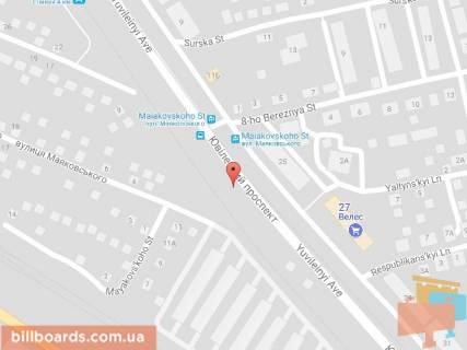 Billboard A in Kam'yanske (Dniprodzerzhinsk), 6х3  prosp. Uvilejnij, navproti bud. No25, ruh z centru scheme