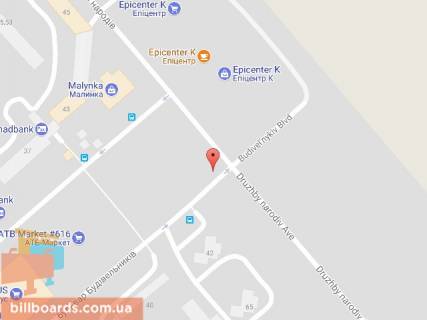 Billboard B in Kam'yanske (Dniprodzerzhinsk), 6х3  prosp. Ivana Mazepy, navproti gipermarketu "Epicentr"(3) scheme