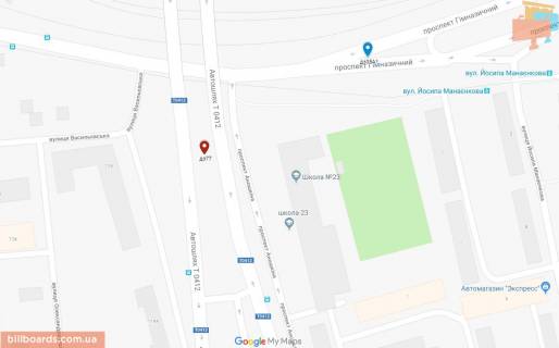 Billboard A in Kam'yanske (Dniprodzerzhinsk), 6х3  mostovij perehid cerez r. Dnipro (na rozdilovij smuzi)(10), na livij bereg scheme