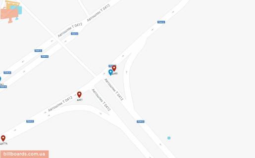 Billboard A in Kam'yanske (Dniprodzerzhinsk), 6х3  Livobereznij mist (z'izd z mosta) scheme