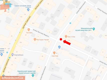 Scrolller, Scroll A in Kharkiv Aroslava Mudrogo st. (kolis. st.Petrovs'kogo) - st. Mironosic'ka, v storonu st. Sums'koi - 155162 scheme