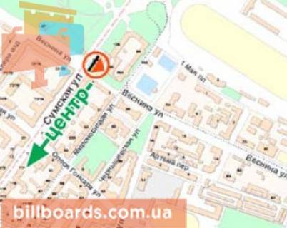 Prismatron, Prism A in Kharkiv Vesnina st. - Sums'ka st. (do Sums'koi st.) - 89709 scheme