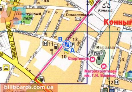 Scrolller, Scroll  in Kharkiv Plehanovskaa st., 41/43 / Molocnaa st. (byvs. Kirova st.) - 81039 scheme