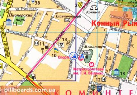 Scrolller, Scroll  in Kharkiv Plehanovskaa st. / Vlasovskij per., stadion "Metallist", v centr - 81074 scheme