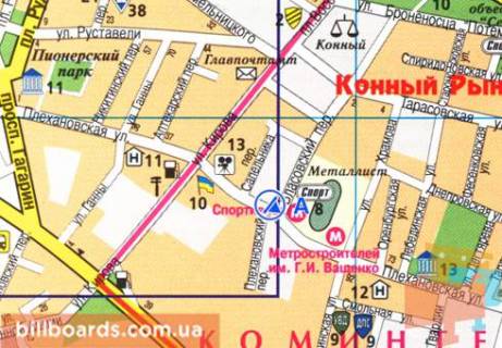 Scrolller, Scroll  in Kharkiv Plehanovskaa st. / Vlasovskij per., stadion "Metallist", v centr - 81076 scheme