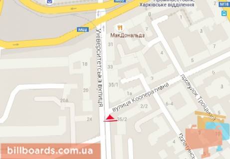 Scrolller, Scroll  in Kharkiv Universitetskaa st., 37-39 - Kooperativnaa st. - 162970 scheme