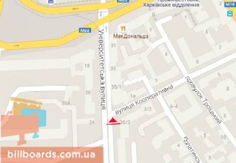 Scrolller, Scroll  in Kharkiv Universitetskaa st., 37-39 - Kooperativnaa st. - 162976 scheme