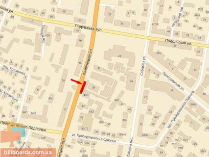 Billboard A in Khmelnitsky Kam'anec'ka st., 39, centr mista, TC "Libid' Plaza", No3 scheme