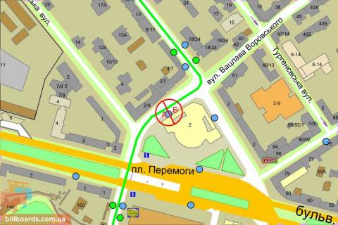 Citylight A in Kyiv Peremogi pl., 2, bila Cirku scheme
