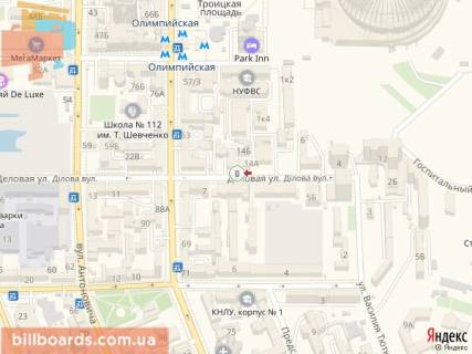 Citylight A in Kyiv Dilova st. (kolis. Dmitrova st.), 14 scheme